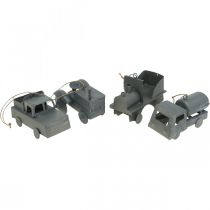 Artículo Coches decorativos vintage de metal para colgar, varios tamaños, 9-10 cm, 4 piezas