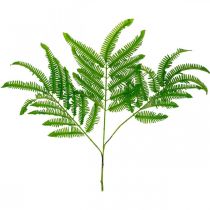 Hojas de helecho verde, helecho 3 hojas en rama, algodoncillo L96cm