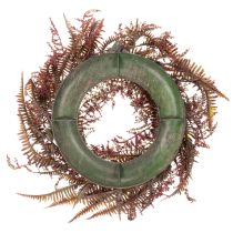 Artículo Corona artificial con ramas de helecho, decoración otoñal, 35 cm.