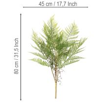 Artículo Rama de helecho artificial, planta verde decorativa para arreglos florales, 80 cm.