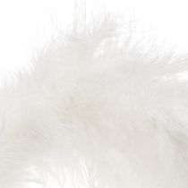 Artículo Corona de plumas ideal para decoración de bodas y decoración atmosférica de Pascua 20cm
