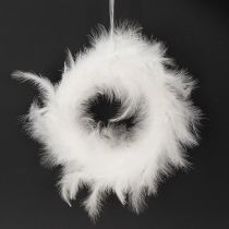 Artículo Corona de plumas ideal para decoración de bodas y decoración atmosférica de Pascua 20cm