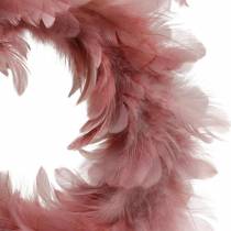 Guirnalda de plumas decoración pascua rosa viejo Ø25cm decoración primavera