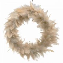 Corona de plumas deco rosa Ø25cm Corona de plumas