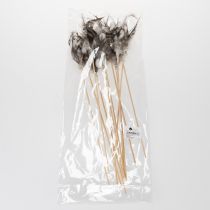 Artículo Estacas decorativas de ramas de plumas con plumas naturales, decoración de Pascua para arreglos elegantes, 37 cm, 12 piezas