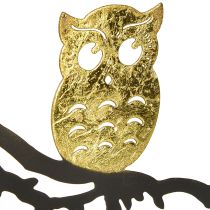 Artículo Decoración ventana búho en rama otoño, anillo decorativo metal 22cm