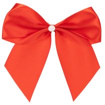 Artículo Lazo decorativo rojo, preatado para manualidades y empaquetado, 11 cm, 25 unidades