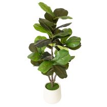 Artículo Ficus lyrata artificial de 120 cm, decorativo para salón.