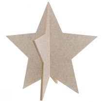 Artículo Estrella decorativa de fieltro para colocar decoración navideña fieltro beige Al 62 cm
