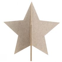 Artículo Estrella decorativa de fieltro para colocar decoración navideña fieltro beige Al 62 cm