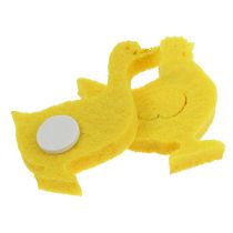 Artículo Pato de fieltro, pollo autoadhesivo amarillo 96 piezas