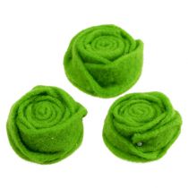 Artículo Fieltro rosa verde Ø6.5cm 9pcs