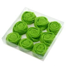 Artículo Fieltro rosa verde Ø6.5cm 9pcs