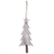 Artículo Adornos navideños de fieltro para árbol de Navidad, beige/crema, 17 cm, juego de 6