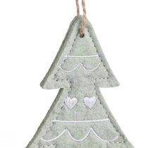 Artículo Adornos para árboles de Navidad de fieltro verde Al. 20 cm 4 piezas