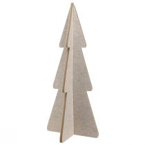 Artículo Adorno de fieltro para árbol de Navidad abeto beige Al. 80 cm