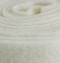 Cinta de fieltro blanca 7,5cm, 5m