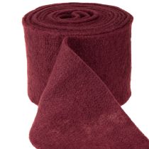 Artículo Cinta de lana de fieltro, rojo oscuro, 15cm x 5m, para decoración y manualidades