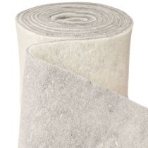 Artículo Cinta de fieltro 15cm x 5m bicolor gris, blanco