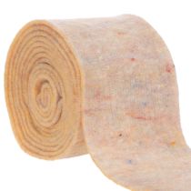 Artículo Cinta de fieltro, salvamanteles bicolor de fieltro de lana, naranja/multicolor, 15 cm x 5 m