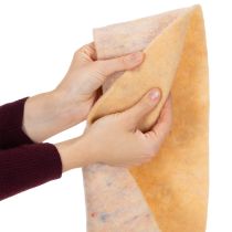 Artículo Cinta de fieltro, salvamanteles bicolor de fieltro de lana, naranja/multicolor, 15 cm x 5 m