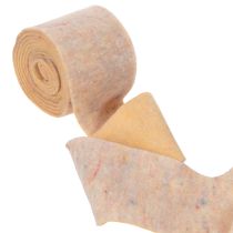 Artículo Cinta de fieltro, salvamanteles bicolor de fieltro de lana, naranja/multicolor, 15 cm x 5 m