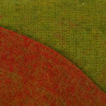 Artículo Cinta de fieltro de lana bicolor para macetas de floristería, verde/rojo, 15 cm x 5 m