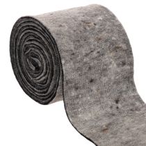 Artículo Bisagra para maceta de fieltro de lana bicolor, gris/negro, 15 cm x 5 m