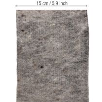 Artículo Bisagra para maceta de fieltro de lana bicolor, gris/negro, 15 cm x 5 m