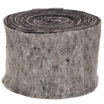 Artículo Bisagra para maceta de fieltro de lana bicolor, gris/negro, 15 cm x 5 m