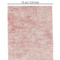 Artículo Cinta de fieltro, 100% lana, bicolor, para usar como salvamanteles, cinta de fieltro blanca/roja, 15 cm x 5 m