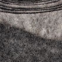 Artículo Cinta de fieltro, correa para macetas, 100% lana, gris/negro, 7,5 cm de ancho, 5 m de largo