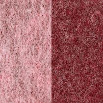 Artículo Cinta de fieltro cinta decorativa fieltro de lana rosa baya bicolor 15cm 5m