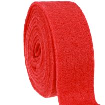 Artículo Cinta de fieltro roja 7,5cm 5m