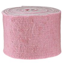 Artículo Cinta de fieltro, cinta para macetas bicolor rosa viejo/gris 15cm 5m