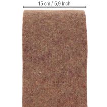 Artículo Cinta de fieltro bicolor de lana, 100% lana, morado/marrón, 15 cm x 5 m