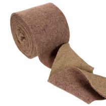 Artículo Cinta de fieltro bicolor de lana, 100% lana, morado/marrón, 15 cm x 5 m