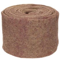 Artículo Cinta de fieltro bicolor de lana, 100% lana, morado/marrón, 15 cm x 5 m