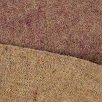 Artículo Cinta de fieltro bicolor de lana, 100% lana, morado/marrón, 15 cm x 5 m