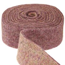 Artículo Cinta de fieltro cinta de lana tejido decorativo vino rojo beige 7,5cm 5m