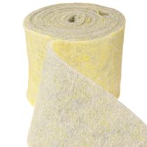 Artículo Cinta de fieltro cinta de lana cinta de maceta cinta decorativa gris amarillo 15cm 5m