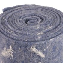 Cinta de fieltro cinta de lana tejido decorativo plumas azules fieltro de lana 15cm 5m