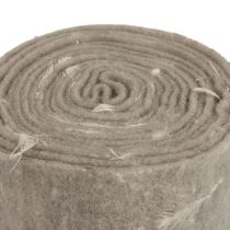 Artículo Cinta de fieltro cinta de lana tejido decorativo plumas grises fieltro de lana 15cm 5m