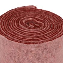 Artículo Cinta de fieltro cinta decorativa fieltro de lana rosa baya bicolor 15cm 5m