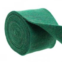 Cinta de fieltro, cinta para macetas, fieltro de lana verde, dorado brillante 15cm 5m