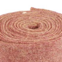 Cinta de fieltro cinta de lana tejido decorativo vino rojo beige 7,5cm 5m