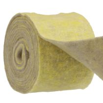 Artículo Cinta de fieltro cinta de lana cinta de maceta cinta decorativa gris amarillo 15cm 5m