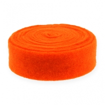 Cinta de fieltro naranja 7,5cm 5m