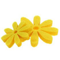 Juego de flores de fieltro amarillo 96 piezas
