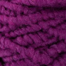 Artículo Cordón de lana Mirabell esponjoso morado de 25 m, cinta decorativa para floristería y manualidades